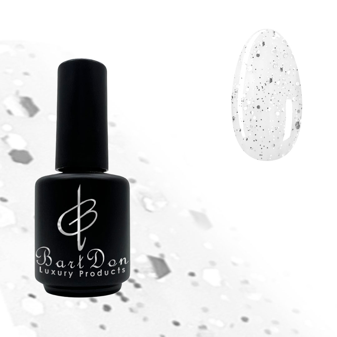 UV Gel Polish - Egg Shell Shiny Silver