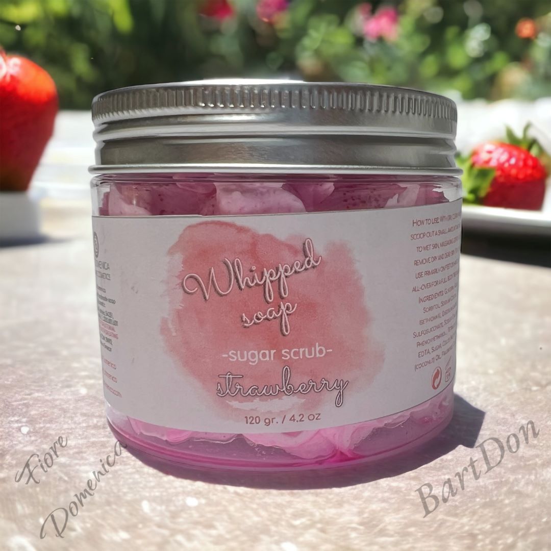 Whipped strawberry sugar scrub 120gr